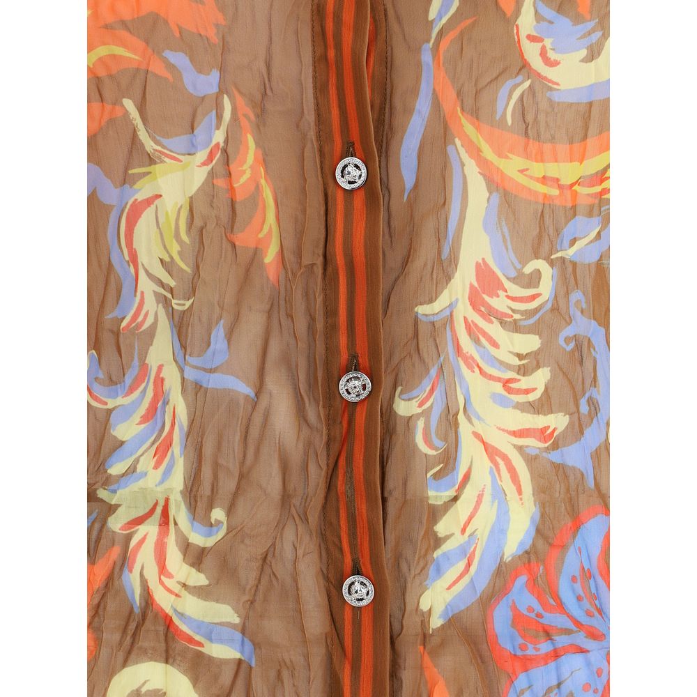 Versace Barocco Hemd aus Seidenkrepp