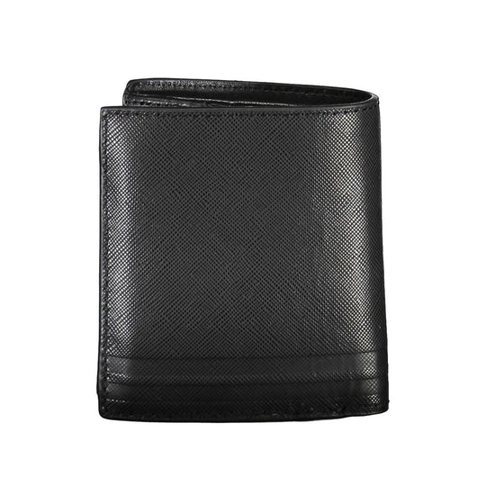 Tommy Hilfiger Schwarzes Leder Herren Portemonnaie
