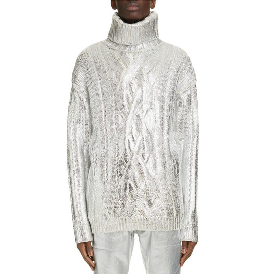 Balmain Brauner Rollkragenpullover aus Wolle für Männer