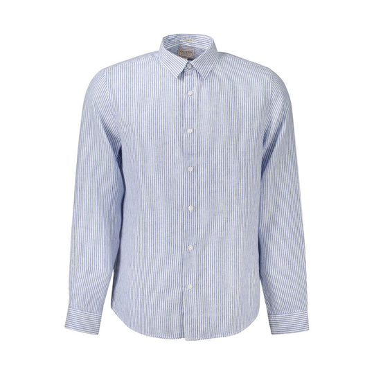 Guess Jeans Blaues Leinenhemd für Männer