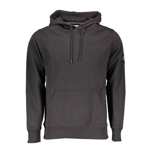 Calvin Klein Schwarzer Baumwollpullover für Männer mit Kapuze