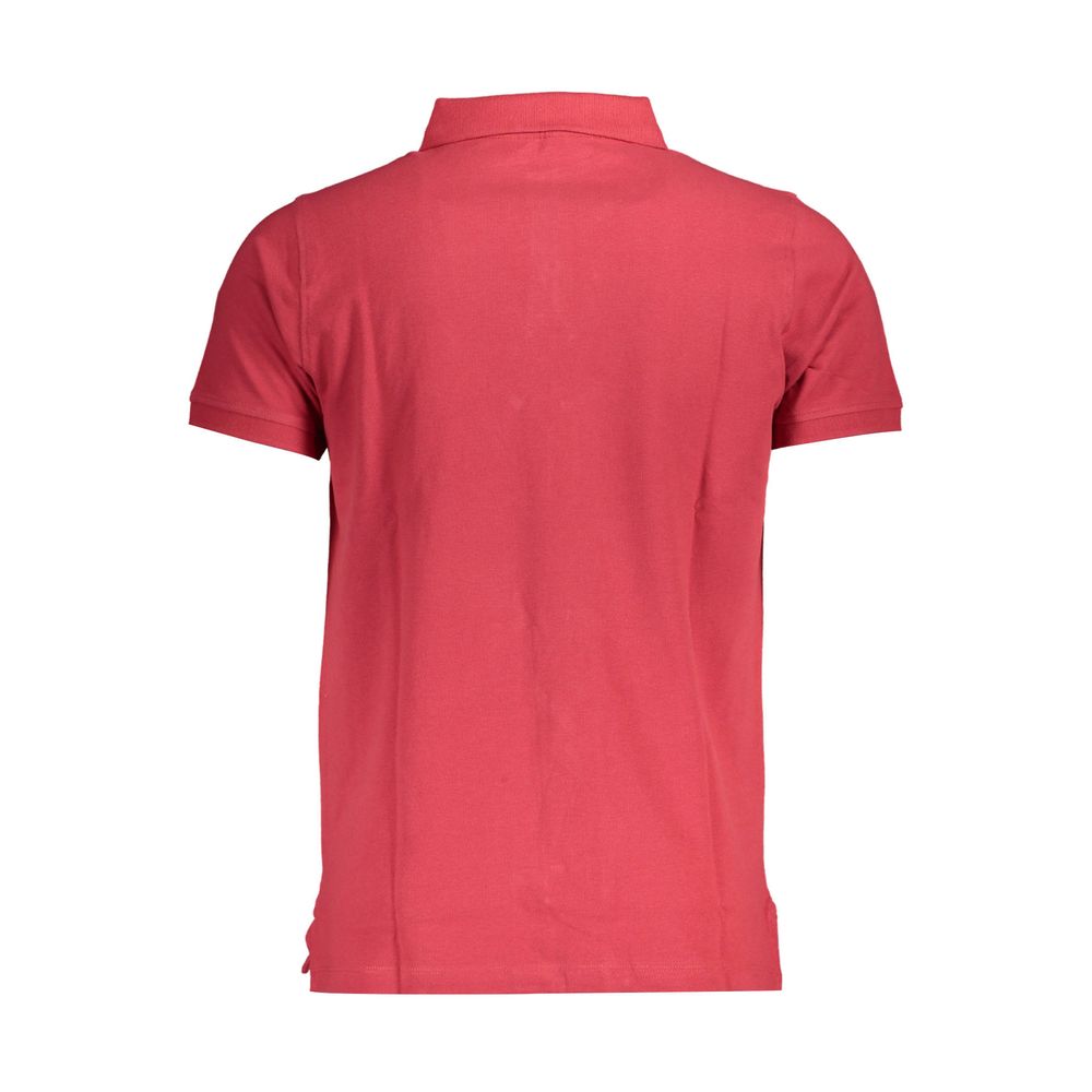Norway 1963 Rotes Baumwoll-Poloshirt für Männer