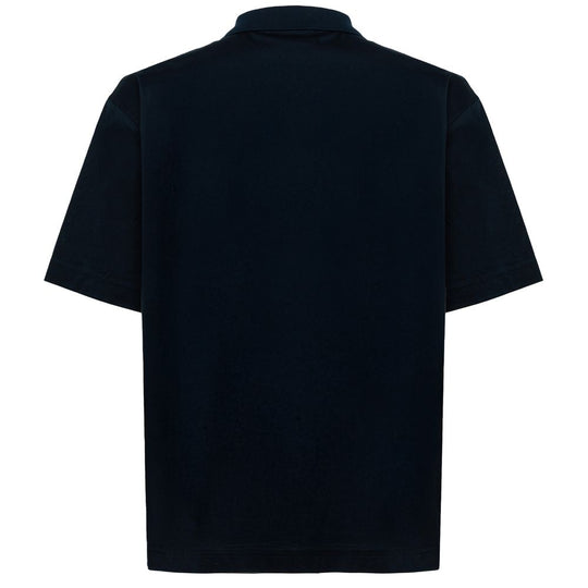 Alpha Studio Blaues Baumwoll-Poloshirt