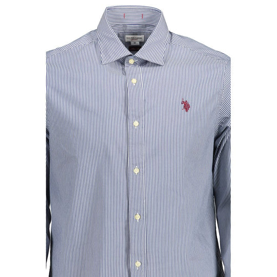 U.S. POLO ASSN. Blaues Baumwollhemd für Männer