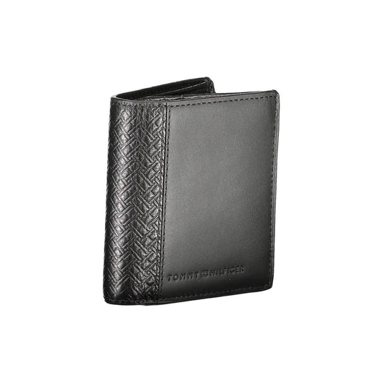 Tommy Hilfiger Schwarzes Leder Herren Portemonnaie