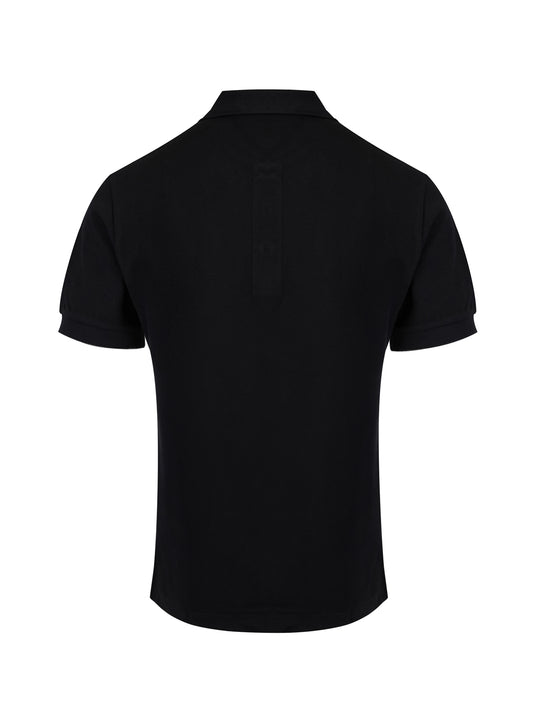 Burberry Schwarzes Polohemd mit Kragen aus Baumwolle