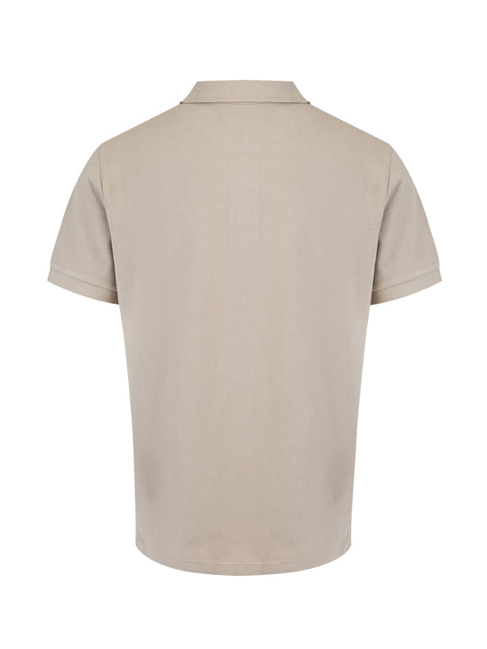 Burberry Polohemd mit Kragen aus Baumwolle in hellem Stein