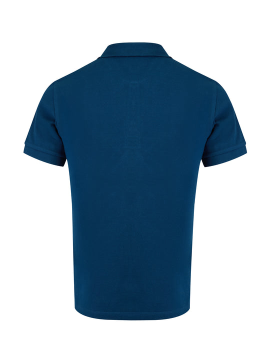 Burberry Tiefblaues Baumwoll-Polohemd mit Kragen