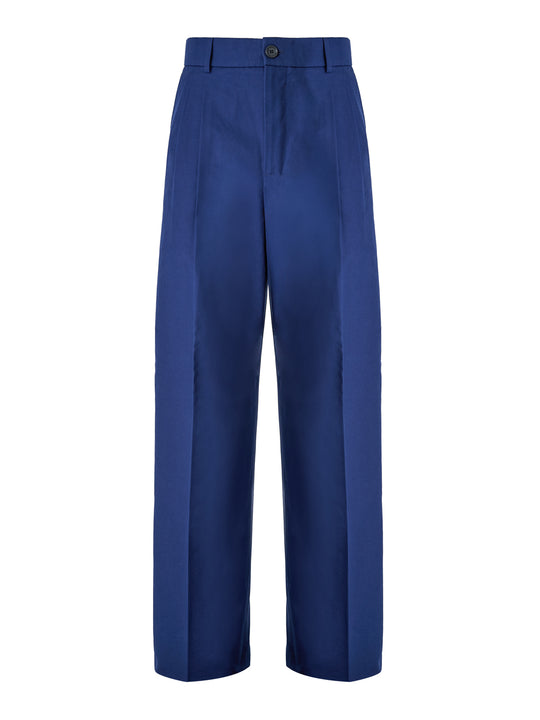 Gucci Blaue klassische Baumwollhosen