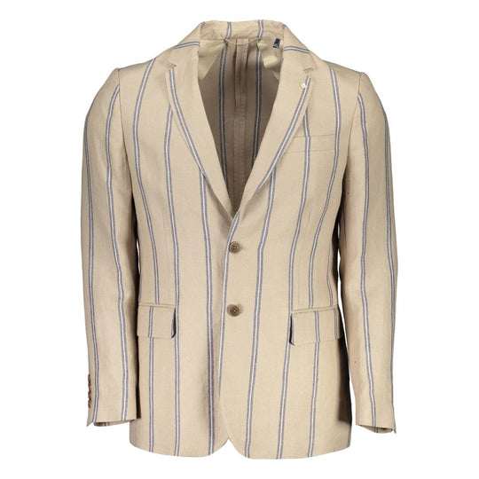 Gant Beige Leinen Herren Jacke