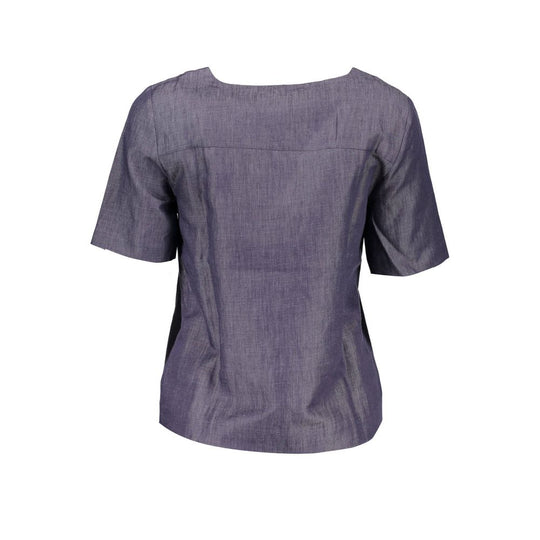 Gant Unisex-T-Shirt aus blauer Baumwolle