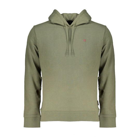 Napapijri Smaragdgrünes Kapuzensweatshirt mit Stickerei