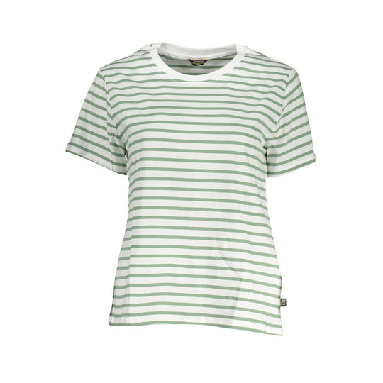 K-WAY Schickes weißes T-Shirt mit Kontrastdetails