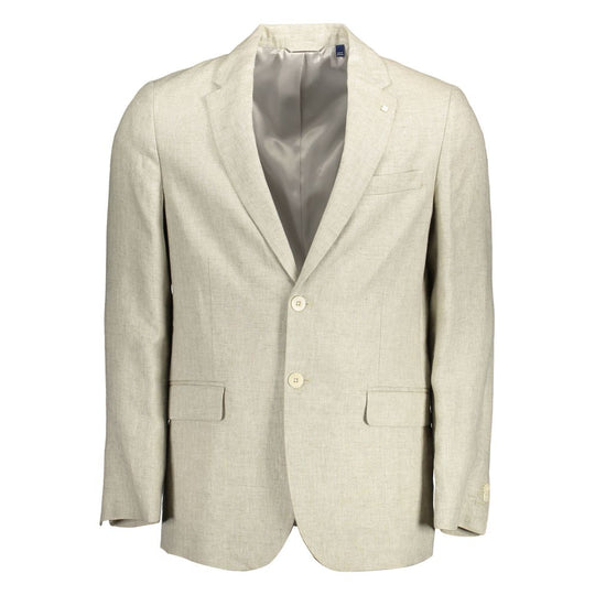 Gant Beige Leinen Herren Jacke