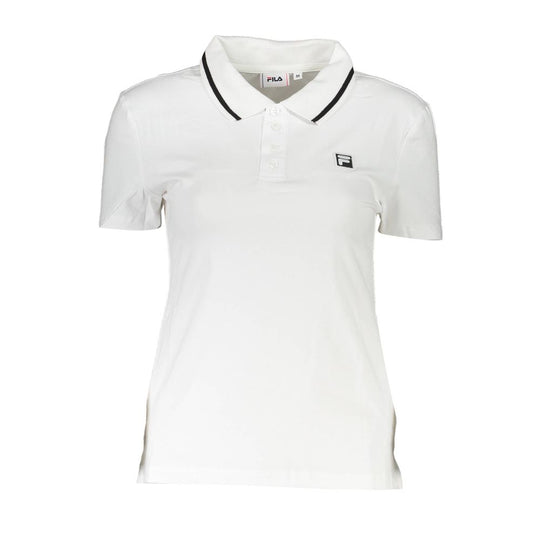 Fila Weißes Baumwoll-Poloshirt für Damen