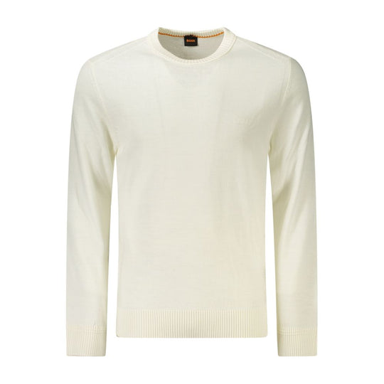 Hugo Boss Weißer Pullover aus Wolle für Männer