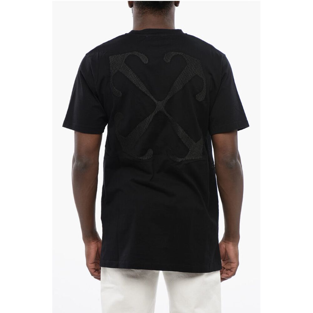 Off-White Baumwoll-T-Shirt ARROW mit Rundhalsausschnitt