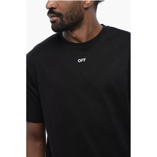 Off-White Baumwoll-T-Shirt ARROW mit Rundhalsausschnitt