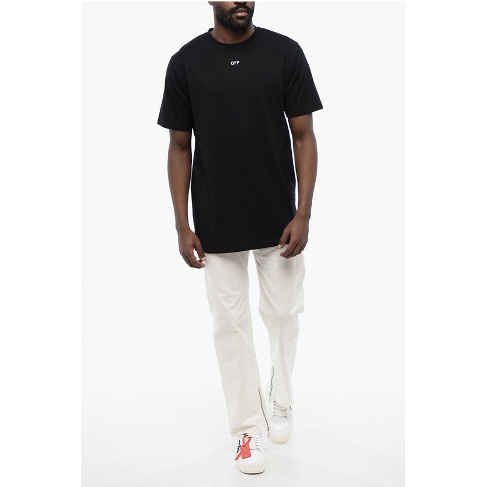 Off-White Baumwoll-T-Shirt ARROW mit Rundhalsausschnitt