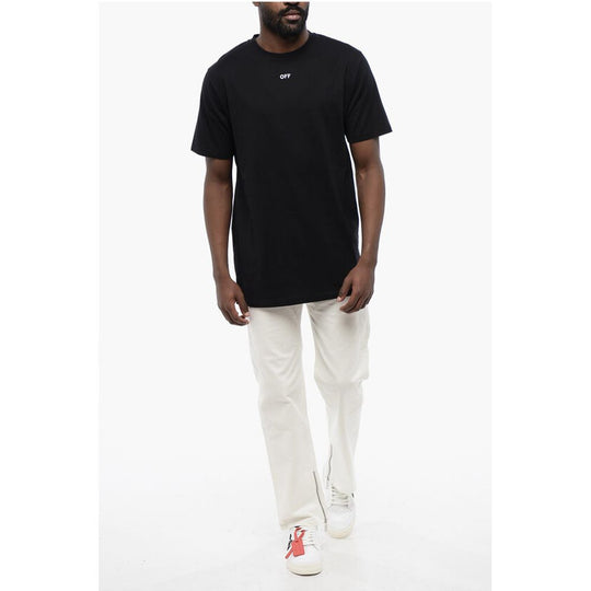 Off-White Baumwoll-T-Shirt ARROW mit Rundhalsausschnitt