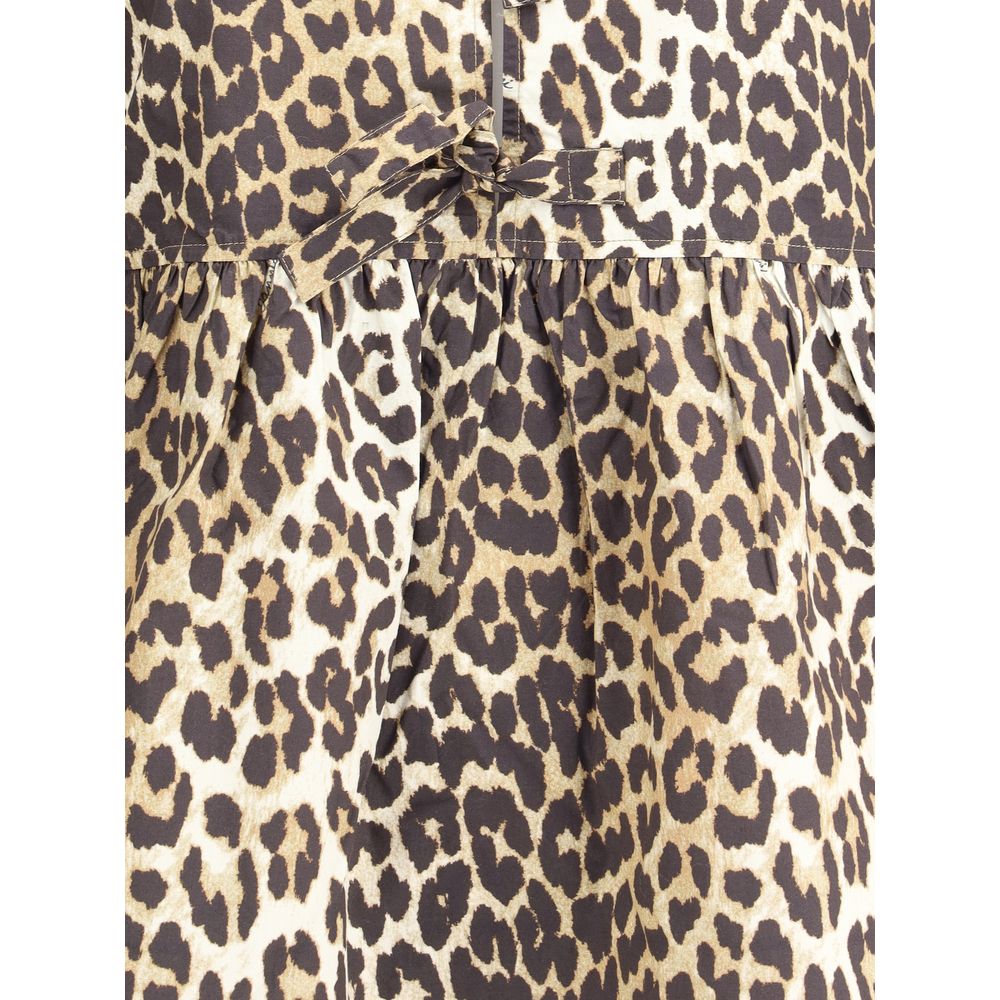 Ganni Leoparden-Minikleid
