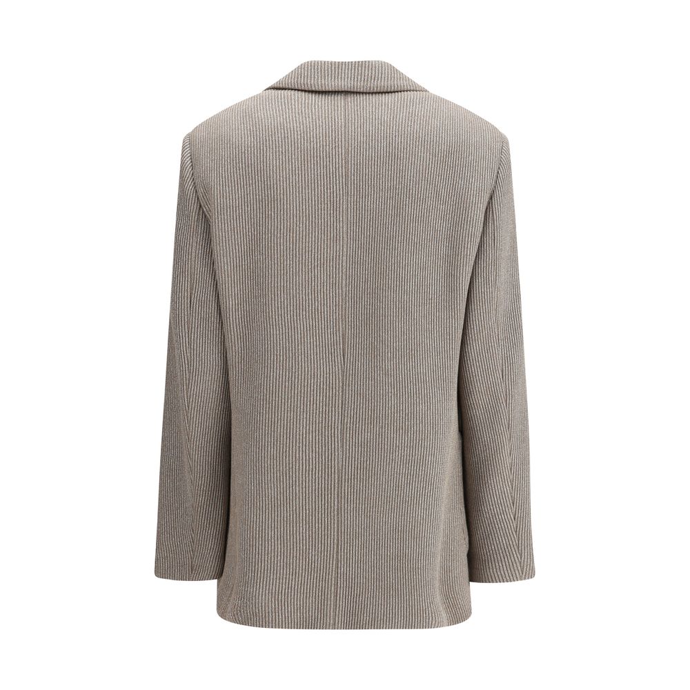 Brunello Cucinelli Gerippte Jacke aus Lurex