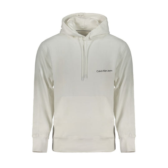Calvin Klein Weißer Baumwollpullover für Männer mit Kapuze