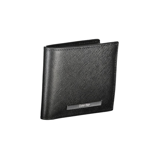 Calvin Klein Schwarzes Leder Portemonnaie