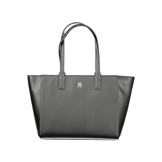 Tommy Hilfiger Schwarz Recyceltes Polyester Damen Handtasche