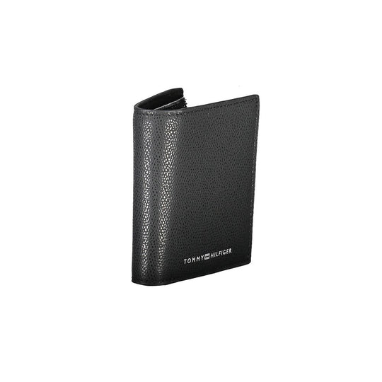 Tommy Hilfiger Schwarzes Leder Herren Portemonnaie