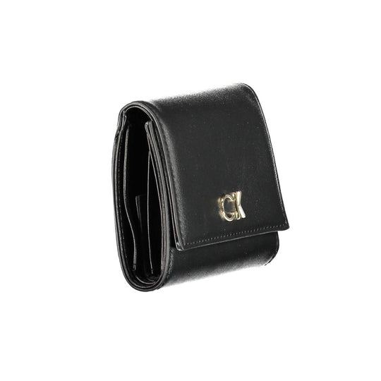 Calvin Klein Schwarzes Polyester Portemonnaie für Frauen