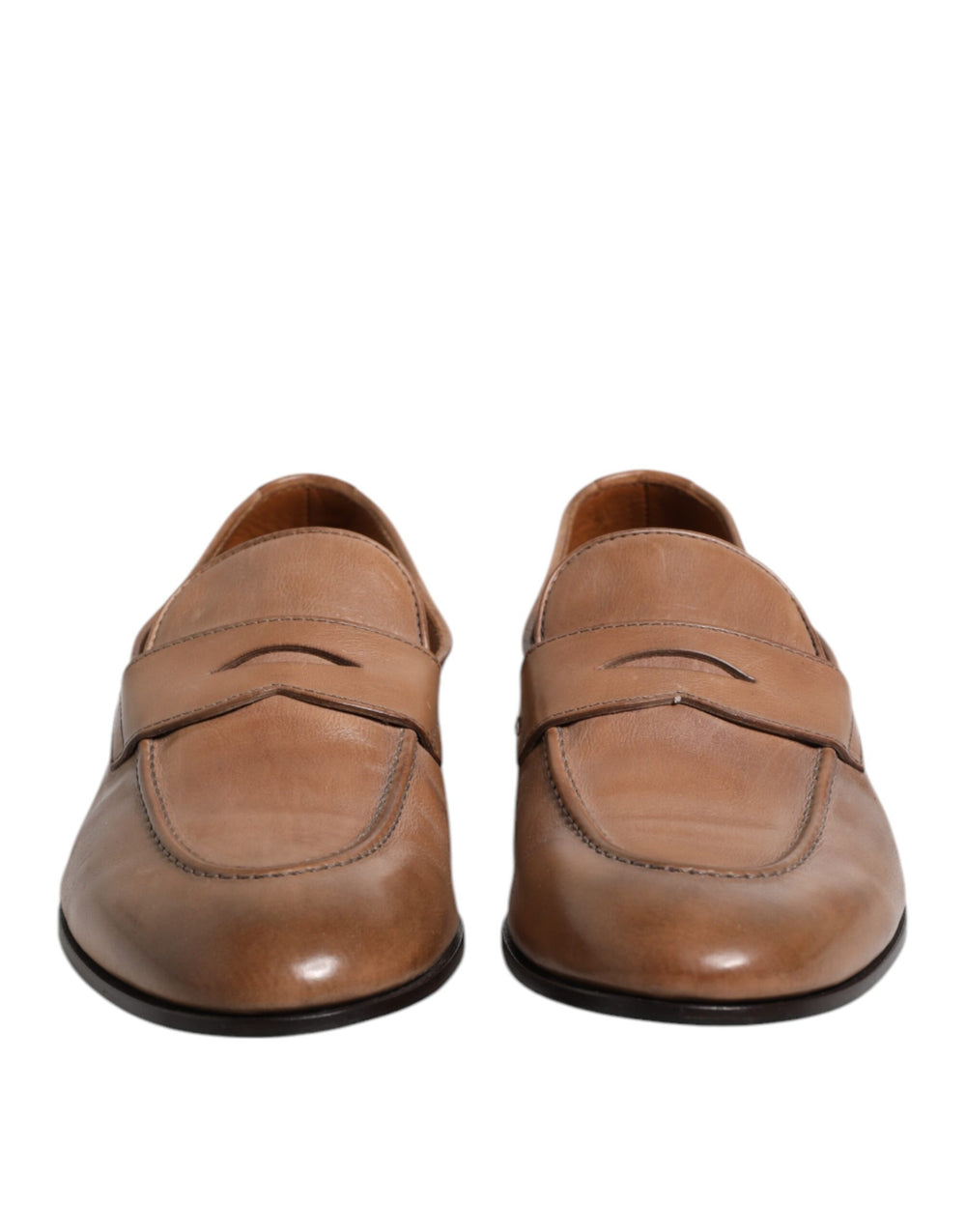 Brunello Cucinelli Braun Leder Loafer Kleid Formelle Schuhe