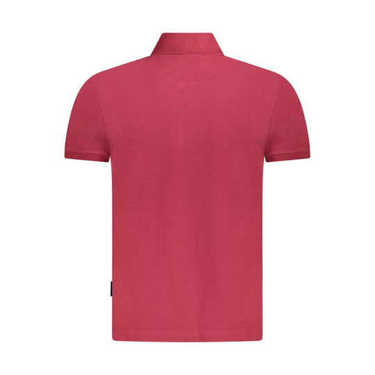 Napapijri Rotes Baumwoll-Poloshirt für Männer