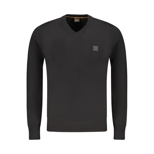 Hugo Boss Schwarzer Baumwollpullover