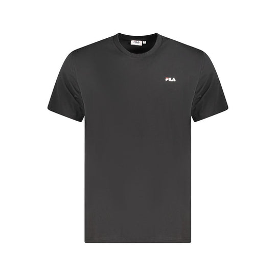 Fila Schwarzes Baumwolle Männer T-Shirt