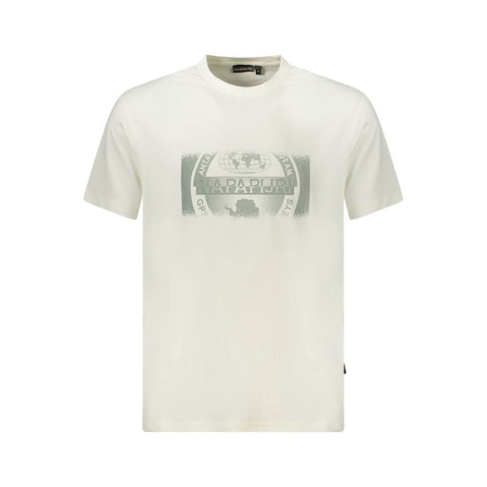 Napapijri Weißes Baumwolle Männer T-Shirt