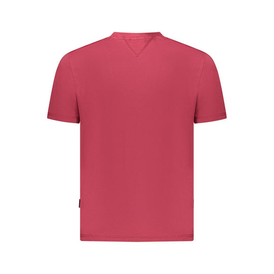 Napapijri Rotes Baumwolle Männer T-Shirt