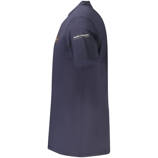 Napapijri Blaues Bio-Baumwoll-T-Shirt für Männer