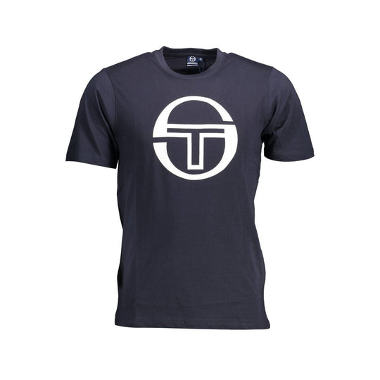 Sergio Tacchini Blau Baumwolle Männer T-Shirt