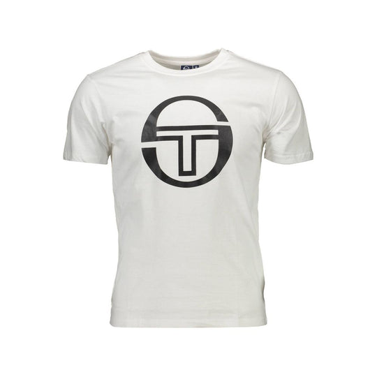 Sergio Tacchini Weißes Baumwolle Männer T-Shirt