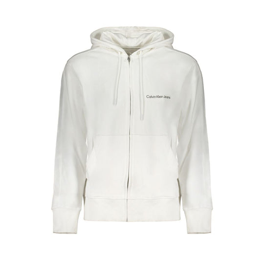 Calvin Klein Weißer Baumwollpullover mit Kapuze für Männer
