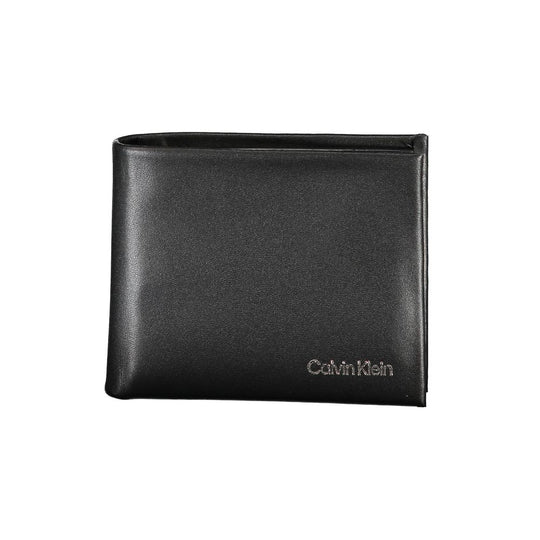 Calvin Klein Schwarzes Polyester Herren Portemonnaie
