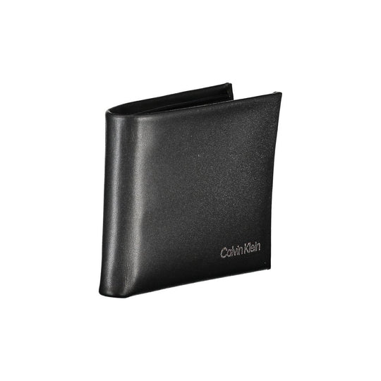 Calvin Klein Schwarzes Polyester Herren Portemonnaie