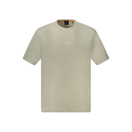 Hugo Boss Beigefarbenes T-Shirt aus Baumwolle