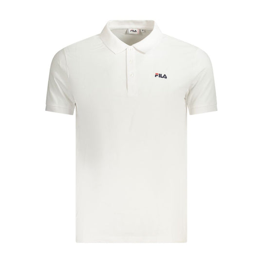Fila Weißes Baumwoll-Poloshirt für Männer