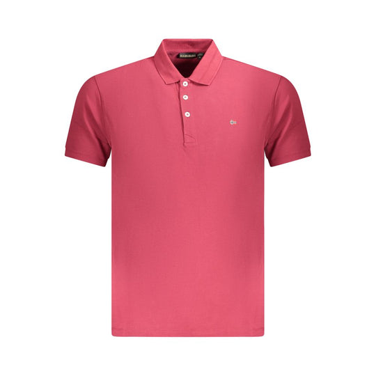 Napapijri Rotes Baumwoll-Poloshirt für Männer