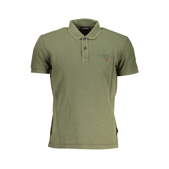 Napapijri Grünes Baumwoll-Poloshirt für Männer