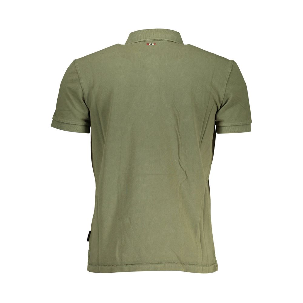 Napapijri Grünes Baumwoll-Poloshirt für Männer
