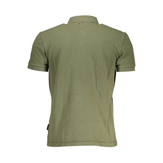Napapijri Grünes Baumwoll-Poloshirt für Männer