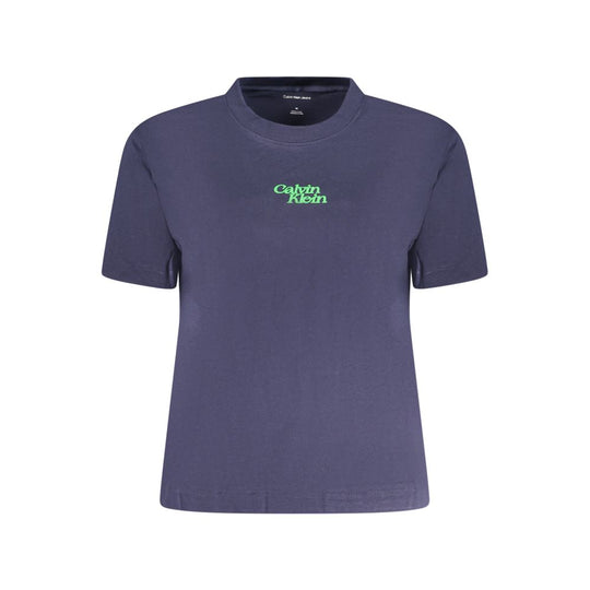 Calvin Klein T-Shirt aus blauer Baumwolle für Frauen